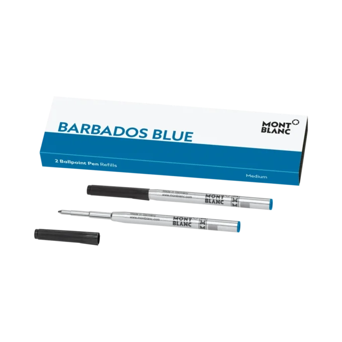 2 recargas para esferográfica, Barbados Blue – Médio
