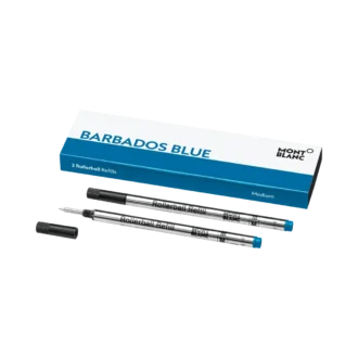 2 recargas para rollerball, azul Barbados – médio