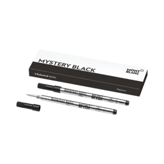 2 recargas para rollerball, preto mistério – fino