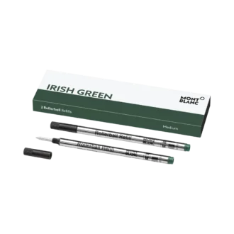 2 recargas para rollerball, verde irlandês – médio