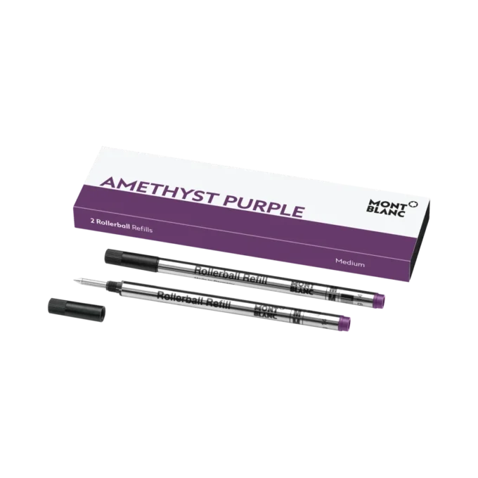 2 recargas Rollerball, Ametista Roxo – Médio