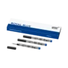 3 recargas para rollerball pequenas, azul royal – médio