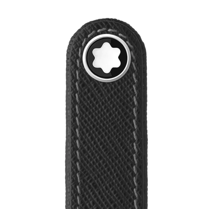 Abridor de cartas em aço e couro