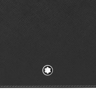 Almofada de secretária em pele preta