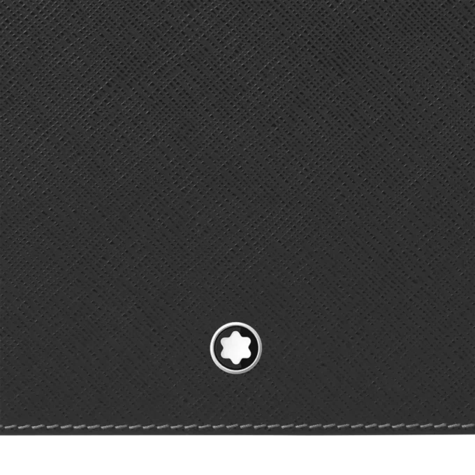 Almofada de secretária em pele preta