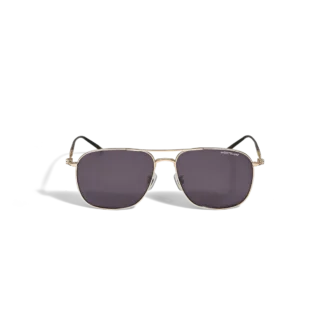 Armação quadrada em titânio dourado