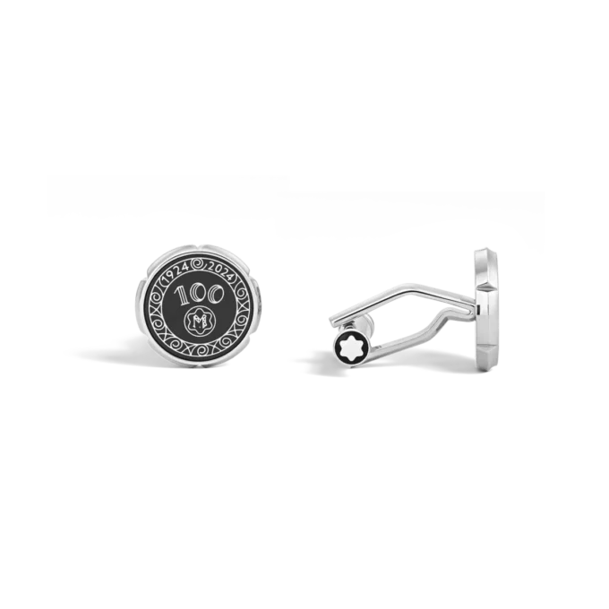 Botões de punho Meisterstück Nib Décor 100 anos preto