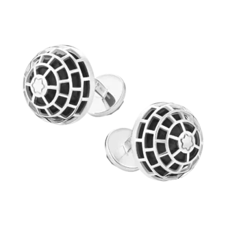 Botões de punho Montblanc Meisterstück com pedra ônix