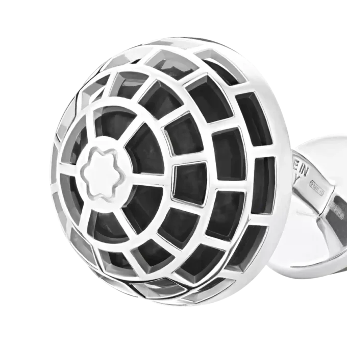 Botões de punho Montblanc Meisterstück com pedra ônix