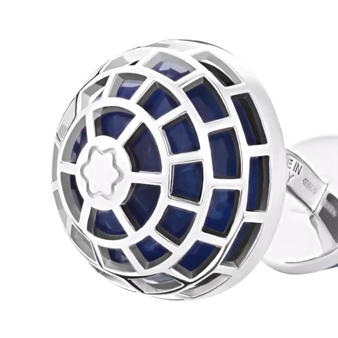 Botões de punho Montblanc Meisterstück com pedra sodalita