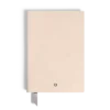 Caderno Médio, Couro Saffiano, Bege Nublado – Páginas Pautadas