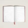 Caderno Médio, Couro Saffiano, Blush – Páginas pautadas