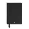 Caderno Médio, Couro Saffiano, Preto – Páginas Pautadas