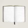 Caderno Médio, Couro Saffiano, Preto – Páginas Pautadas