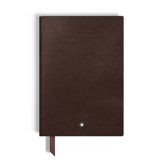 Caderno Médio, Couro Saffiano, Tabaco – Páginas pautadas