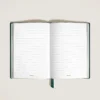 Caderno Médio, Couro Saffiano, Verde Britânico – Páginas Pautadas