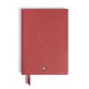 Caderno Médio, Couro Saffiano, Vermelho – Páginas Quadriculadas