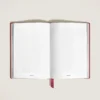 Caderno Médio, Couro Saffiano, Vermelho – Páginas Quadriculadas