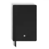 Caderno Pequeno, Couro Preto, Preto, Páginas Pautadas