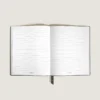 Caderno Pequeno, Couro Preto, Preto, Páginas Pautadas