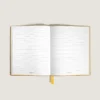 Caderno pequeno, couro Saffiano, amarelo Modena – Páginas pautadas