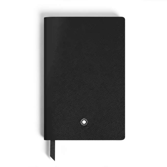 Caderno pequeno, couro Saffiano, preto – páginas em branco