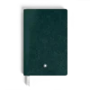 Caderno pequeno, couro Saffiano, verde britânico – páginas pautadas