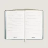 Caderno pequeno, couro Saffiano, verde britânico – páginas pautadas
