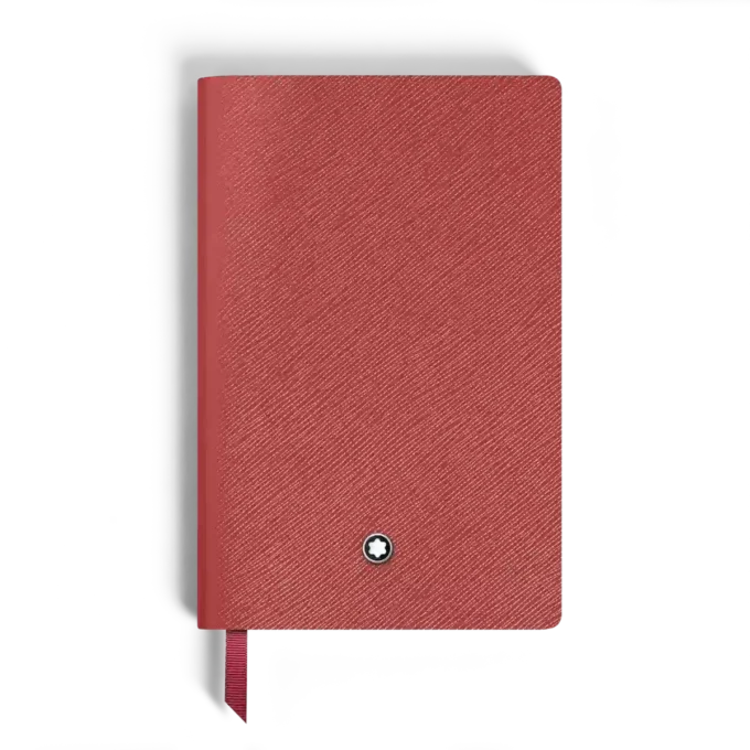 Caderno pequeno, couro Saffiano, vermelho – páginas em branco