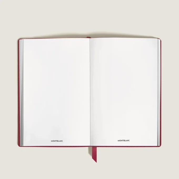 Caderno pequeno, couro Saffiano, vermelho – páginas em branco