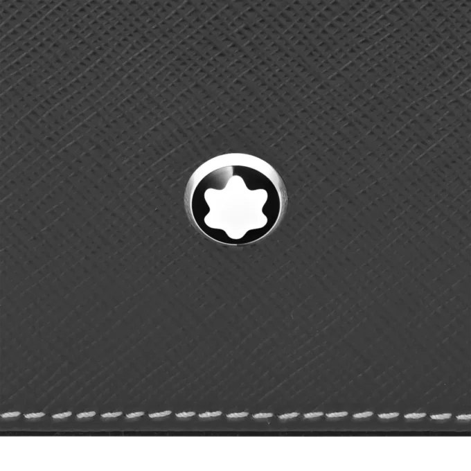 Caixa de secretária em pele para três instrumentos de escrita e um frasco de tinta