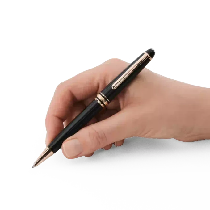 Caneta esferográfica Meisterstück Classique com revestimento em ouro rosa