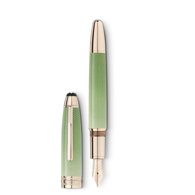 Caneta-tinteiro Meisterstück Calligraphy Solitaire Celadon Dégradé com ponta curva
