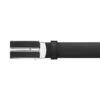 Cinto de couro preto de 30 mm