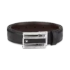 Cinto de couro reversível preto/castanho de 30 mm