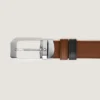 Cinto retangular reversível de 30 mm em couro Sartorial