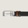 Cinto retangular reversível de 30 mm em couro Sartorial