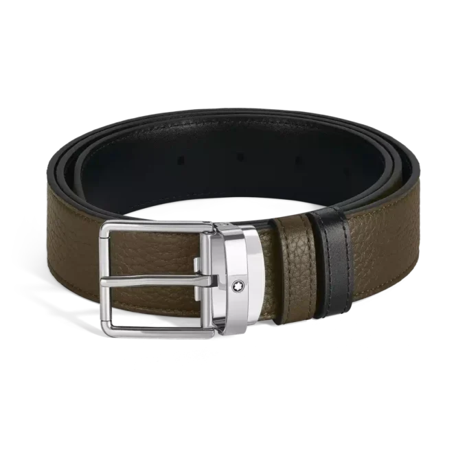 Cinto reversível de 35 mm para uso diário em couro granulado