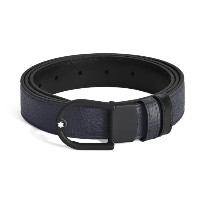 Cinto reversível Horseshoe 30 mm em couro granulado