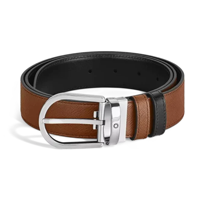 Cinto reversível Horseshoe 35 mm em couro Sartorial