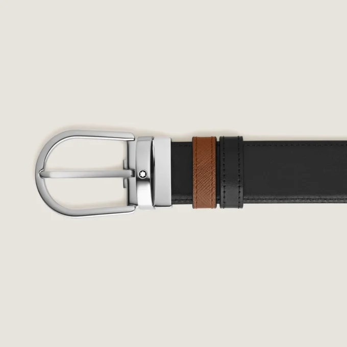 Cinto reversível Horseshoe 35 mm em couro Sartorial