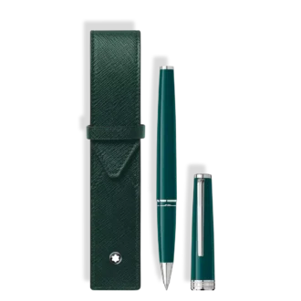 Conjunto com esferográfica PIX Deep Green e bolsa para 1 caneta Montblanc Envelope
