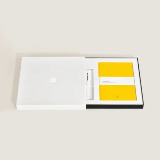 Conjunto com Rollerball PIX Amarelo e Caderno #146 Amarelo (pautado)