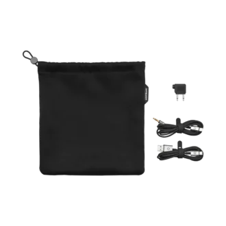 Conjunto de viagem preto para auscultadores Montblanc MB 01