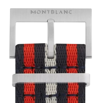 Correia de nylon vermelha e azul