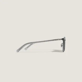 Óculos de sol com armação oval em acetato cinzento