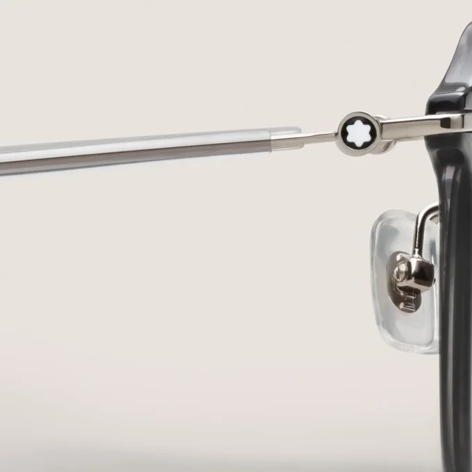 Óculos de sol redondos com armação cinzenta injetada