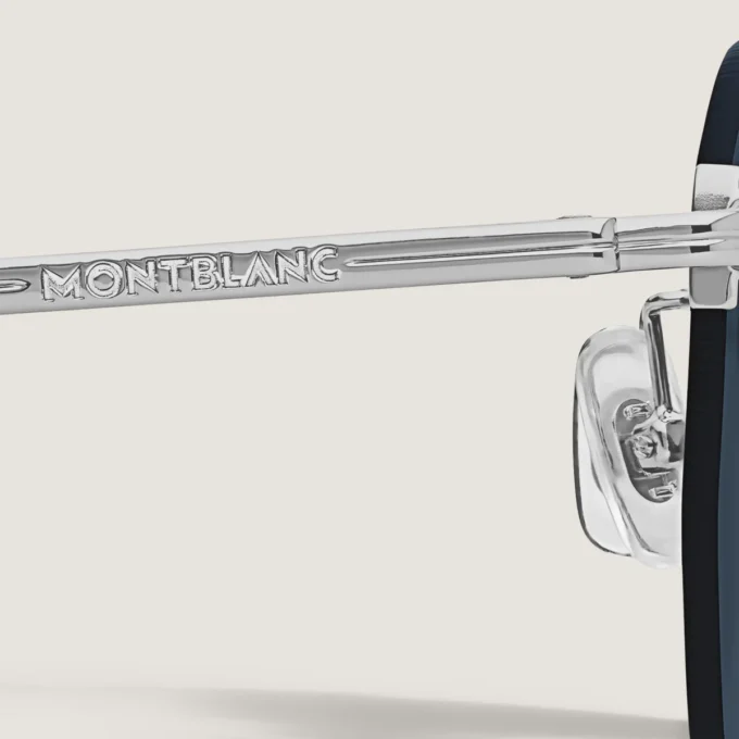 Óculos de sol redondos com armação em metal prateado