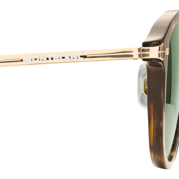 Óculos de sol redondos com armação injetada na cor Havana