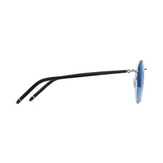 Óculos de sol redondos com armação metálica cor de ruténio